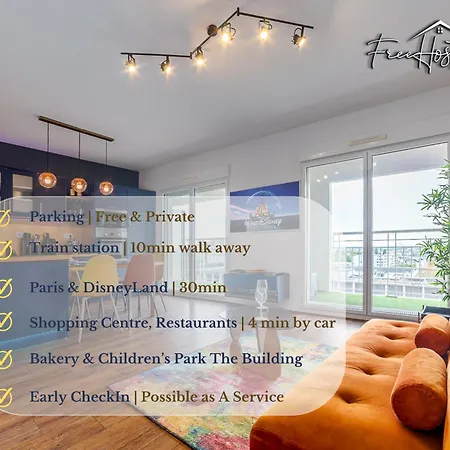 Chic & Cosy - Private Parking - Between Paris & Disneyland - 5min Trainstation, Big Mall *